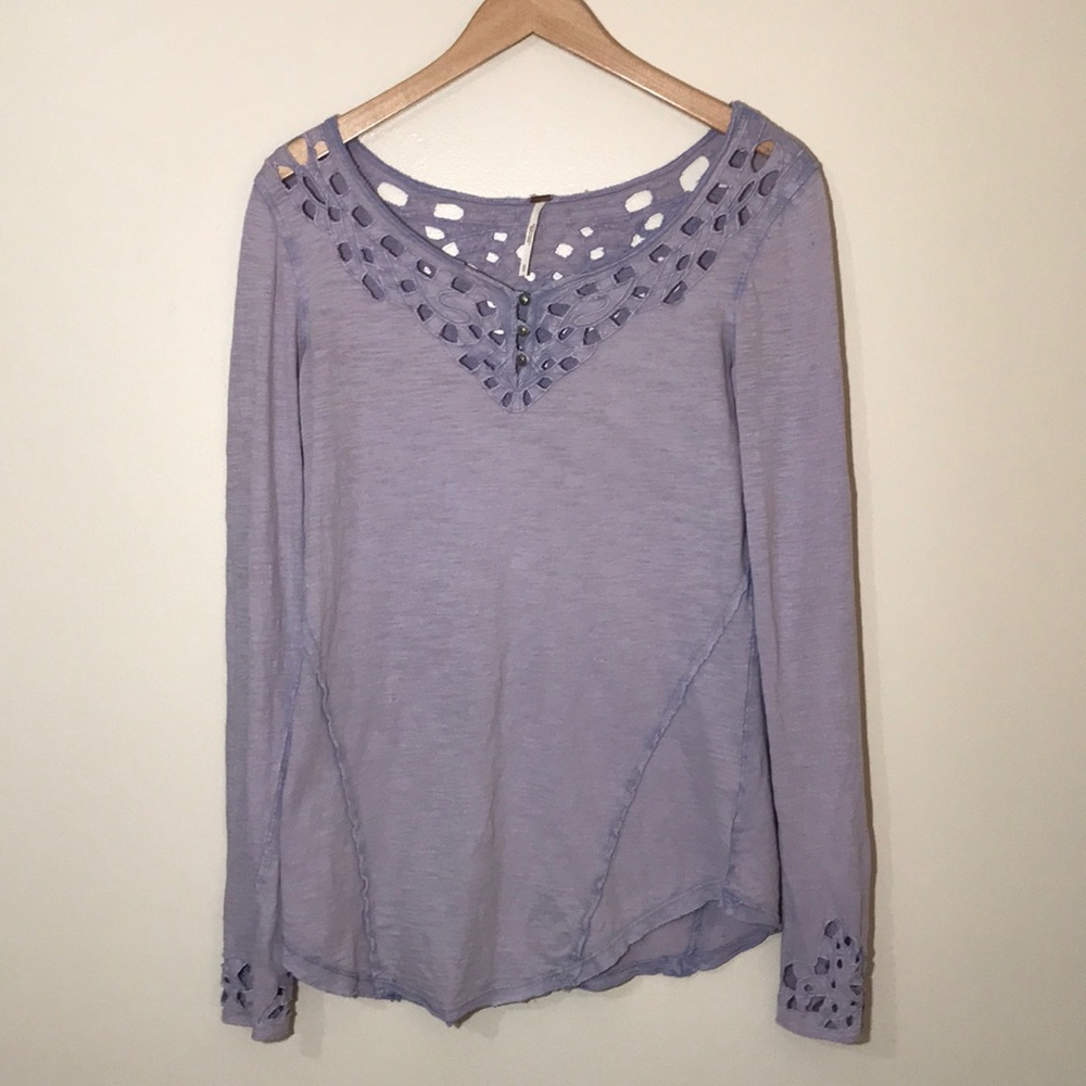 Lavender Cut Out Free People Top